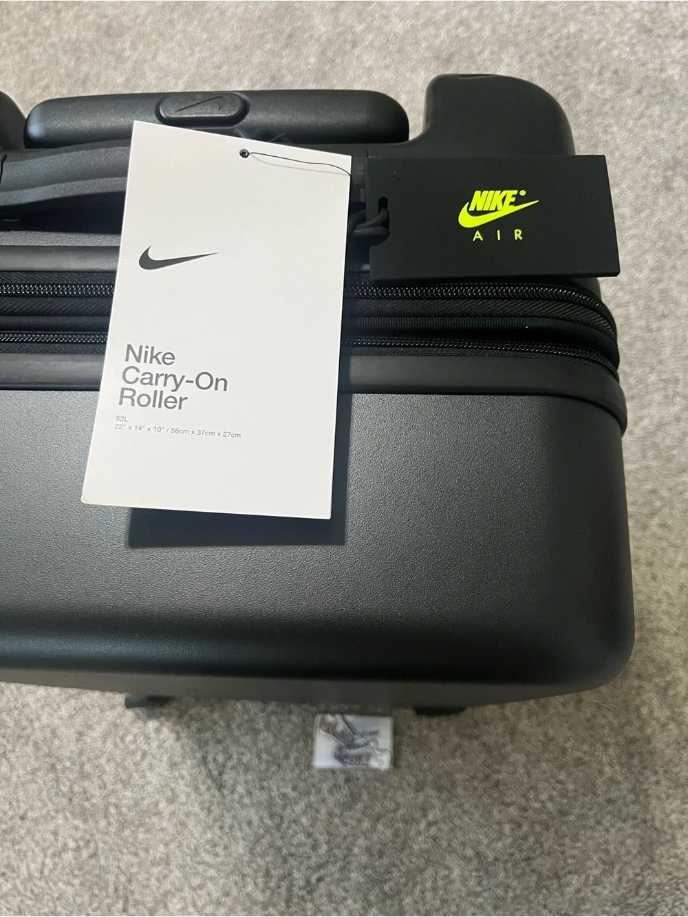 New Nike Air Force 1 22” Hardshell Carry-On Luggage Suitcase Black 52L TSA Lock
